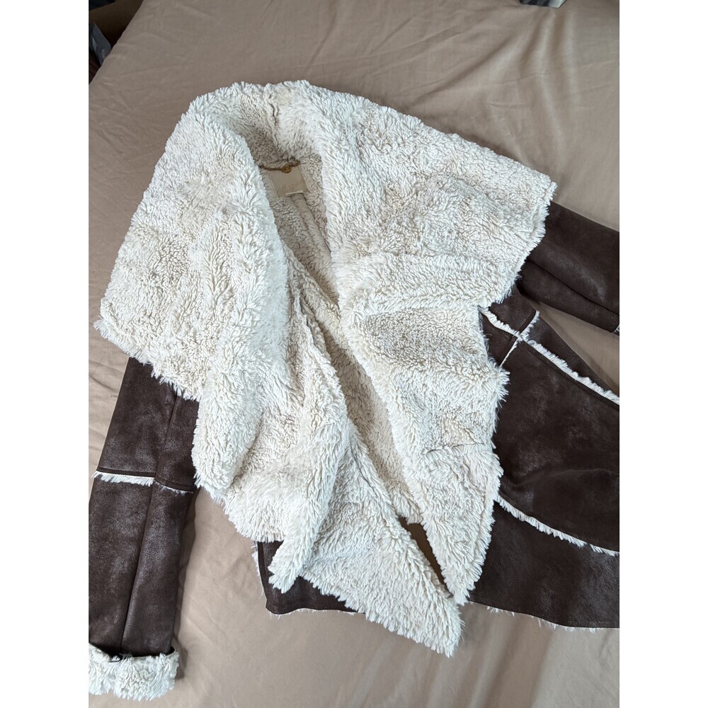 Anthropologie Western Faux Shearling Sherpa Lined Jacket Women's S